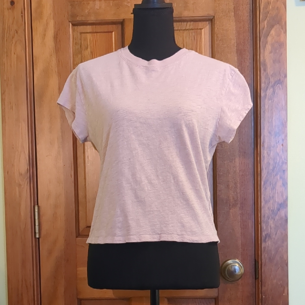 Z Supply Light Pink Shorty Crop Tee